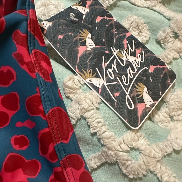 KORTNI JEAN Tie-Front “Vibrant Leopard” Swim Bottoms - Sz S - NWT - Picture 4 of 7
